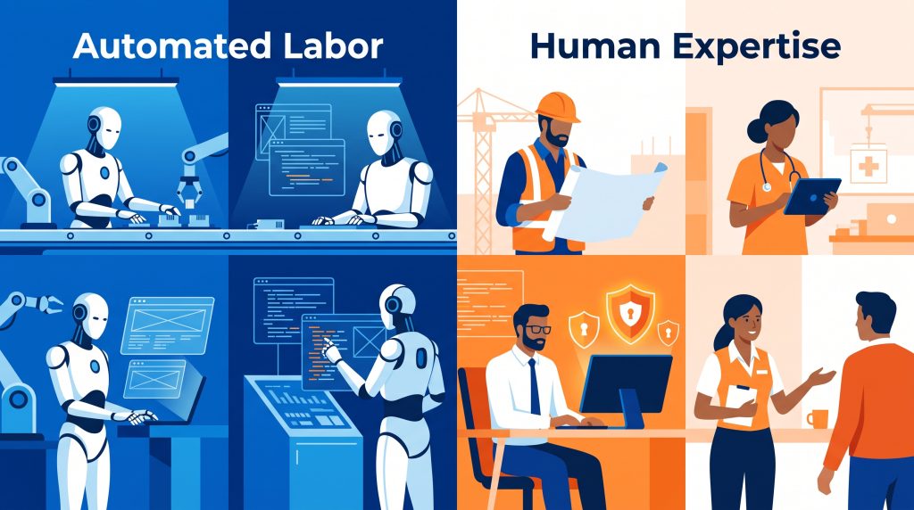 Automated tasks versus human expertise