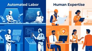 Automated tasks versus human expertise